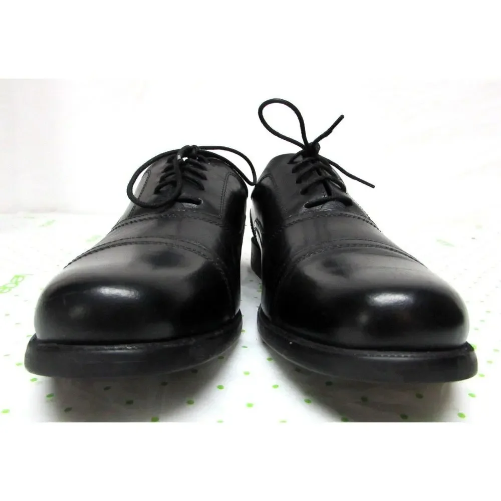 Clarks Collection men's size 11.5 M black leather oxfords dress shoes lace up